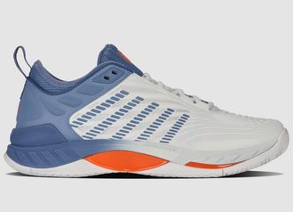 K-Swiss Mens Hypercourt Supreme 2 Tennis Shoe In Lucent White/infinity/scarlet Ibis