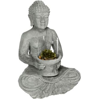Atmosphera Atmosphera - Estatuilla bouddha Sentado - Cemento A. 40 Cm Cr&eacute;ateur DInt&eacute;rieur