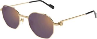 Cartier Stijlvolle zonnebril voor een chique look - unisex - Zonnebrillen - Geel - 50 MM - Accessoires