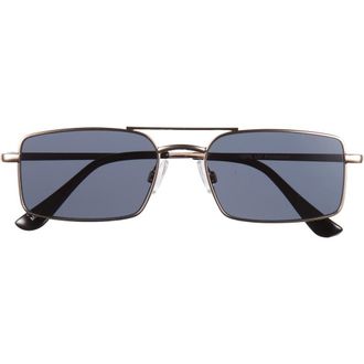BP. Gradient Rectangular Aviator Sunglasses in Gold- Smoke at Nordstrom