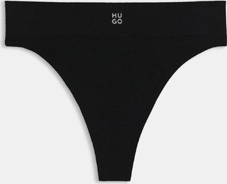 HUGO BOSS Womens Seamless Modal Blend Thong - Black - Size: XL