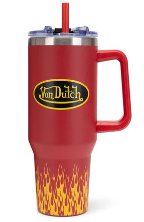 Von Dutch 40oz Double Walled Insulated Stainless Steel Tumbler in Red City Of Angels at Nordstrom