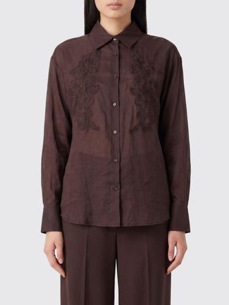 Ermanno Scervino Camicia in misto lino con ricami