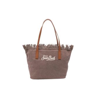MC2 Saint Barth Tote Bags, female, Brown, Size: ONE SIZE City Bag Mid Fringe