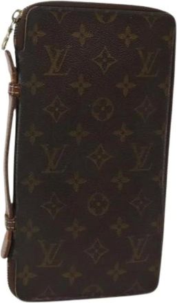Louis Vuitton Pre-owned Clutches, female, Brown, Size: ONE SIZE Pre-owned Canvas Wallet