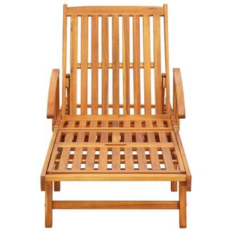 Berkfield Home Sun Loungers 2 pcs Solid Acacia Wood in Brown