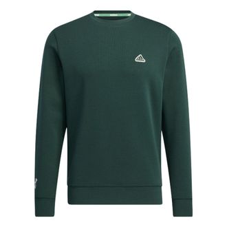 adidas Mens adidas Logo Printing Round Neck Long Sleeves Pullover Green HG5784