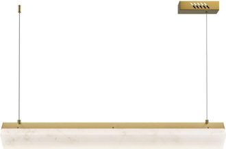 Maytoni Maytoni Petra L&aacute;mpara De Techo Colgante Moderna De Barra De Lat&oacute;n, 3000 K, 2400 Lm, Pantalla Blanca