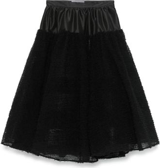 Viktor & Rolf Gonna midi con ruches - Nero