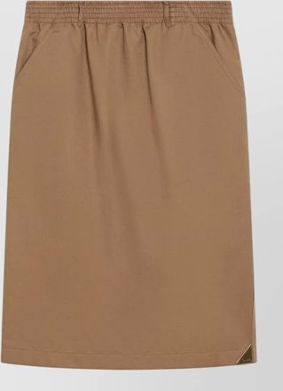 Chlo&eacute; midi pencil skirt side pockets detail