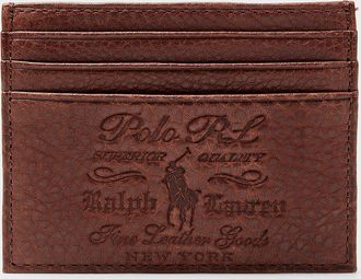 Polo Ralph Lauren Mens Heritage logo leather card holder
