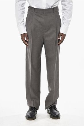 Saint Laurent Single-Pleat Wool Trousers size 50