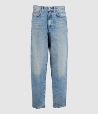 A Gold E Jean 80S High Rise Vintage Taper Orbital