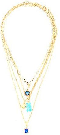 8 by YOOX RHINESTONES HEARTS & GUMMY BEAR NECKLACES SET