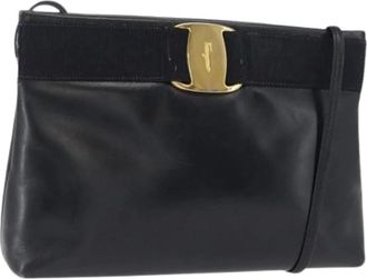 Ferragamo Pre-owned Cross Body Bags, female, Blue, Size: ONE SIZE Pre-owned Leather Cross Body Bag