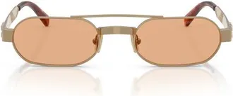 Miu Miu 52mm Oval Sunglasses in Brass/orange at Nordstrom