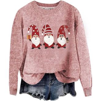 Generic Christmas Sweatshirt For Women Ladies Fashion Hoodies Sweaters Christmas Jumpers for Women Sweatshirt Loose Funny Xmas Jumpers Long Sleeve Crewneck Sh