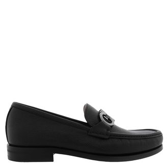 Ferragamo Ferragamo Mens Gancini Grained Leather Loafers, Size 6 D