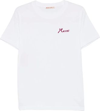 Marni T-shirt met logo op de borst - Wit