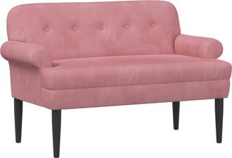 vidaXL Sof&aacute; Amoroso Con Botones Acolchados Rosa 120 X 66 X 78 Cm Vidaxl