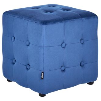 Beliani Puf Cubo Reposapi&eacute;s Capiton&eacute; Dormitorio Sala De Estar Terciopelo Rosa Melocot&oacute;n Wisconsinpuf Cubo Reposapi&eacute;s Capiton&eacute; Dormitorio Sala De Estar Terciop