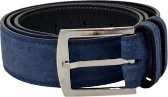 Kiton Belts - Heren - Riemen - Blauw - 105 CM - Accessoires