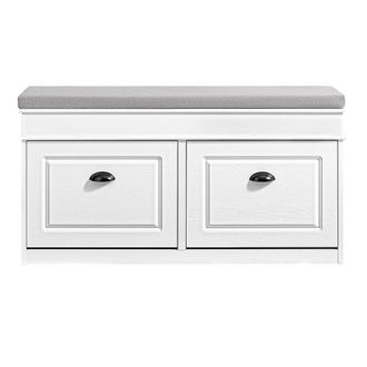 SoBuy Sobuy Mueble Zapatero Estanter&iacute;a Zapatero Banco Zapateros Entrada - 2 Bisagras Con Almohadilla Desmontable, Caja De Almacenamiento Estante Para Entrad