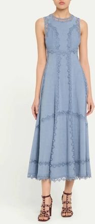 Ulla Johnson Anela Midi Dress In Chambray
