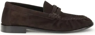 Saint Laurent Brown Calf Leather Bos Taurus Slip-On Mens Loafers