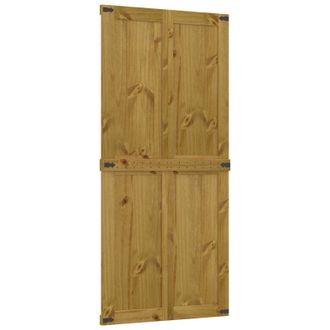 vidaXL Puerta Corrediza Corona Marr&oacute;n Miel 90 X 210 Cm Vidaxl