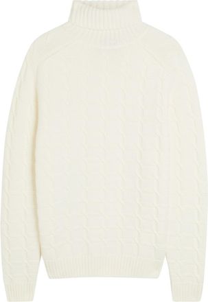 Slowear Chunky Cable-knit Roll-neck Wool Jumper - Ecru - 54 (UK44 / Xxl)