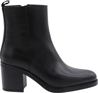Alpe Stijlvolle Enkellaars - Dames - Laarzen met Hak - Zwart - 36 EU - Schoenen