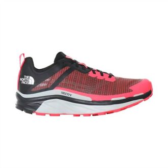 The North Face Womens Vecviv Infinite Trail Running Shoes In Tnf Black/brillant Coral