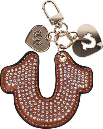 True Religion Rhinestone Horseshoe Bag Charm in Cognac at Nordstrom