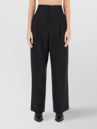 Isabel Marant wool regular-fit wide-leg trousers