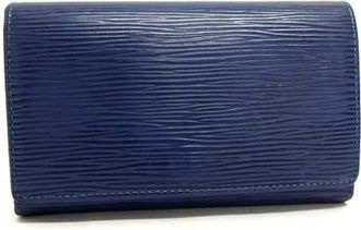 Louis Vuitton Blue Leather Wallet (Bi-Fold) (Pre-Owned)