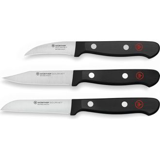 W&uuml;sthof Gourmet 3-Piece Paring Knife Set in Black at Nordstrom