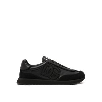 Dolce & Gabbana Schoenen, Heren, Zwart, 40 EU, Katoen, Cushion Calfskin Sneaker