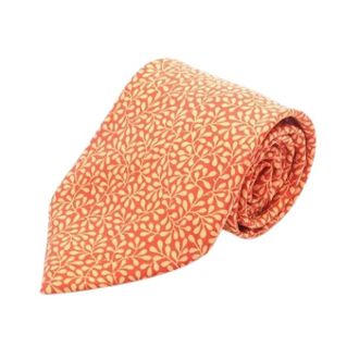 Herm&egrave;s Pre-owned Cravat - Heren - Pre-owned - Oranje - Maat: ONE Size Zijde