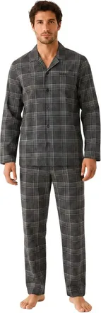 HUGO BOSS Nachtkleding, Heren, Zwart, L, Katoen, Chris Patroon Pyjama