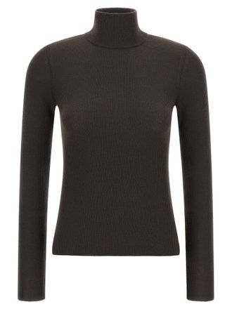 Max Mara Brown Virgin Wool Womens Cardigan