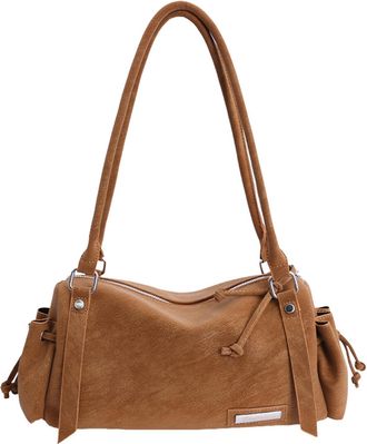 Generic Cymwer PU Leather Shoulder Bag Versatile Underarm Bags for Women Shopping Daily(Brown) (Brown)