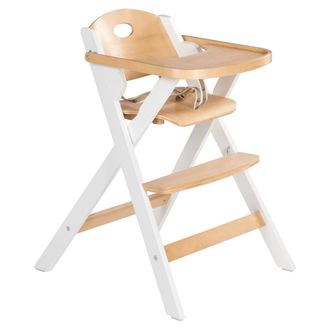 Roba trona plegable, natural/blanco