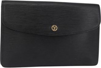 Louis Vuitton Pre-owned Clutches, female, Black, Size: ONE SIZE Pre-owned Vintage Leather Clutch