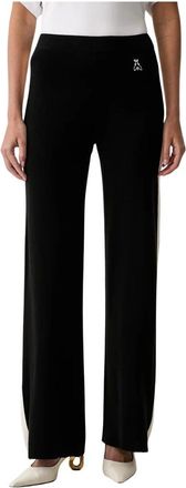 Patrizia Pepe Broeken, Dames, Zwart, L, Wol, Joggingbroek van wolmix