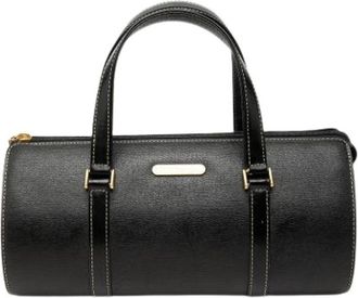 Burberry Pre-owned Boston Bag - Dames - Vintage Handtas - Zwart - ONE Size - Leer - Vintage