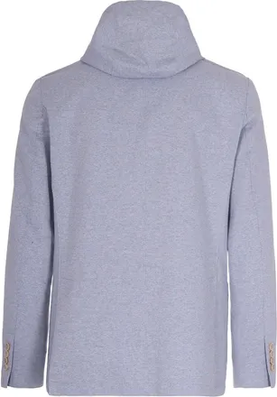 Eleventy Mens Hooded Jacket Off-White Cotton Polyamide Elastane