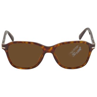 Persol Brown Square Unisex Sunglasses PO3244S 24/33 53