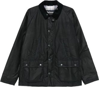 Barbour Giacca con colletto a coste - Nero