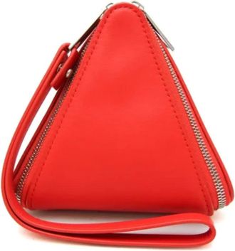 Bottega Veneta Pre-owned Clutches, female, Red, Size: ONE SIZE Pre-owned Leather pouches